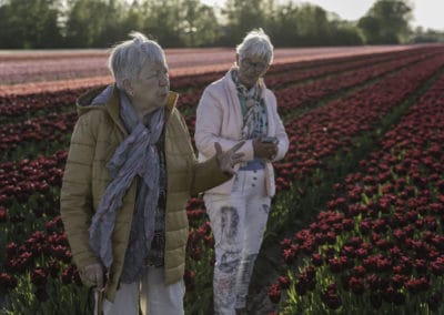 Tulpenvelden met Marianne en Lies